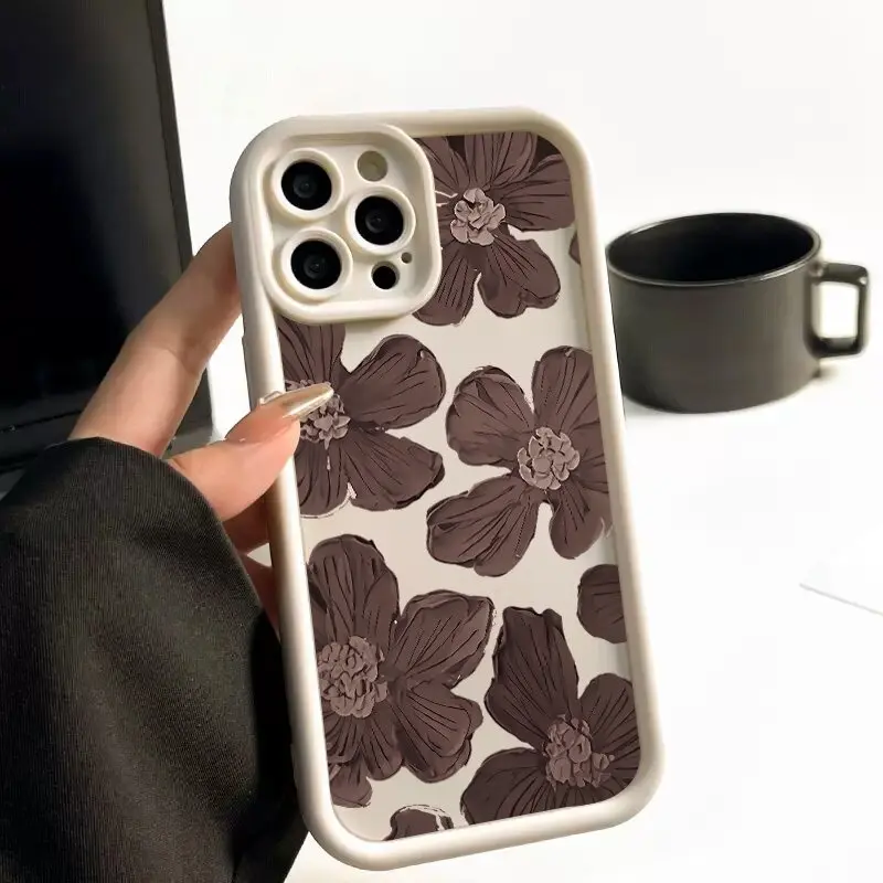 Luxury INS Flower Case for Samsung Galaxy A54 A34 A53 A52 A12 A14 A15 A25 A23 A24 A51 A32 A04 A05 A05 Floral Silicone Soft Cover image 6