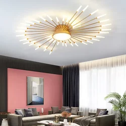 Lustre de teto moderno, iluminação de cozinha, estilo nórdico, decoração de casa, lâmpadas decorativas com controle remoto para quarto, sala de estar