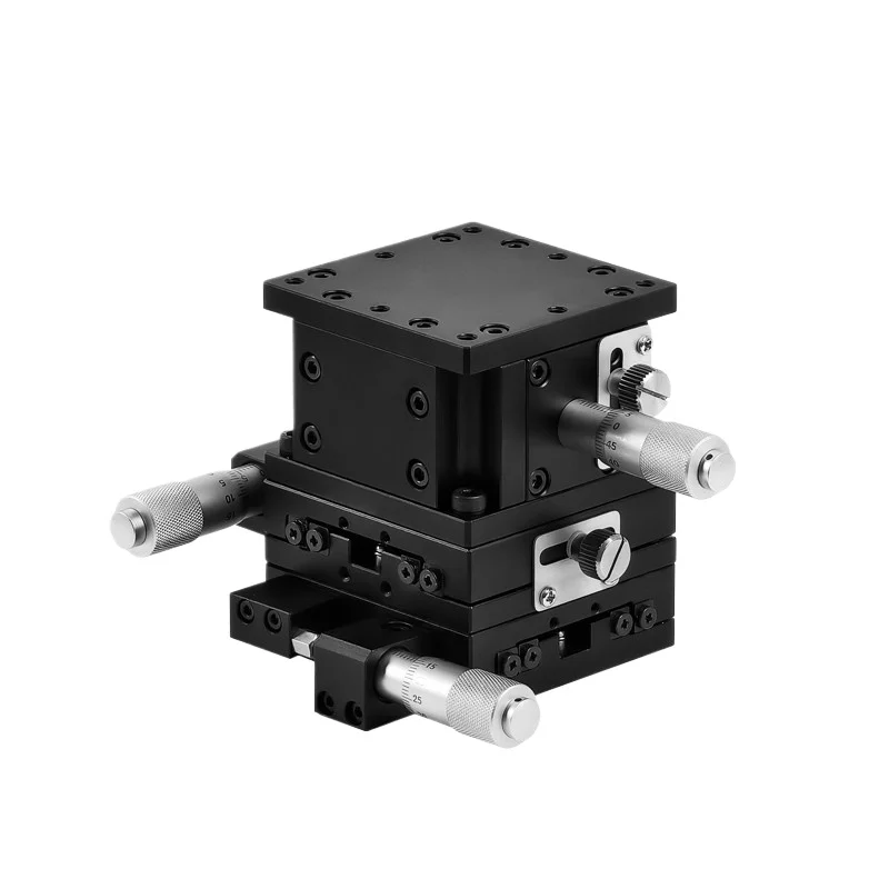 High Precision XYZ Axis Manual Positioning Stage Optical Fine-Tuning 3D Linear Slide Table for Lab Industrial Use
