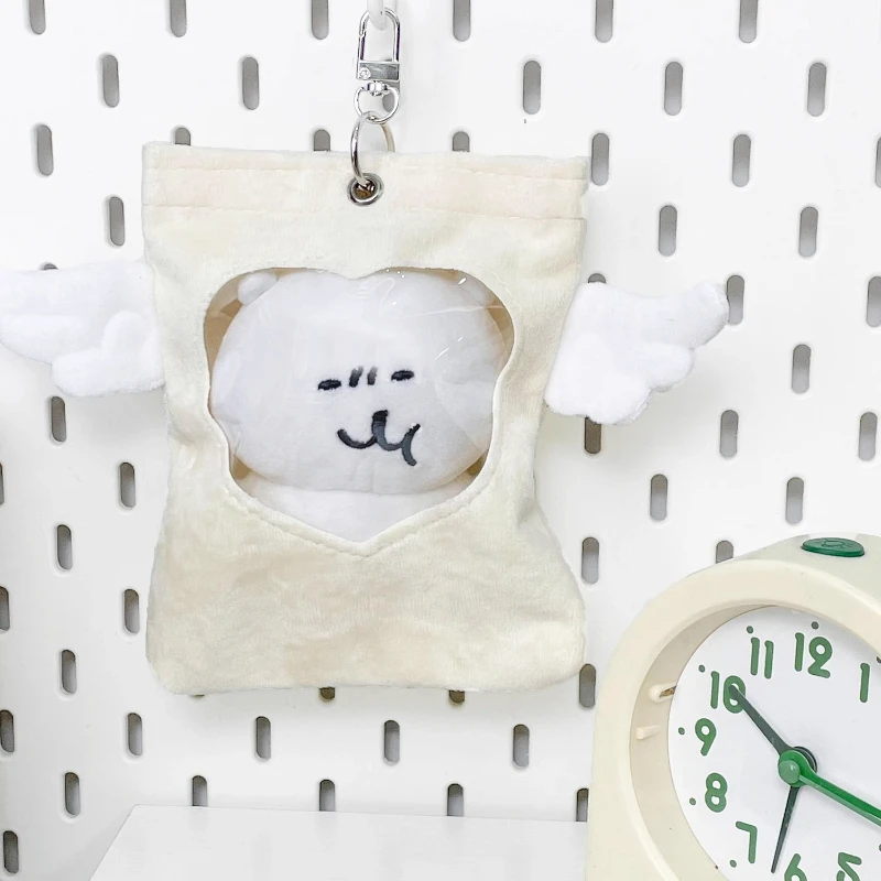 

Подставка для сумки для куклы с крылышками, портативный подвесной кулон, защитный аксессуар для хлопковых кукол 10-13 см