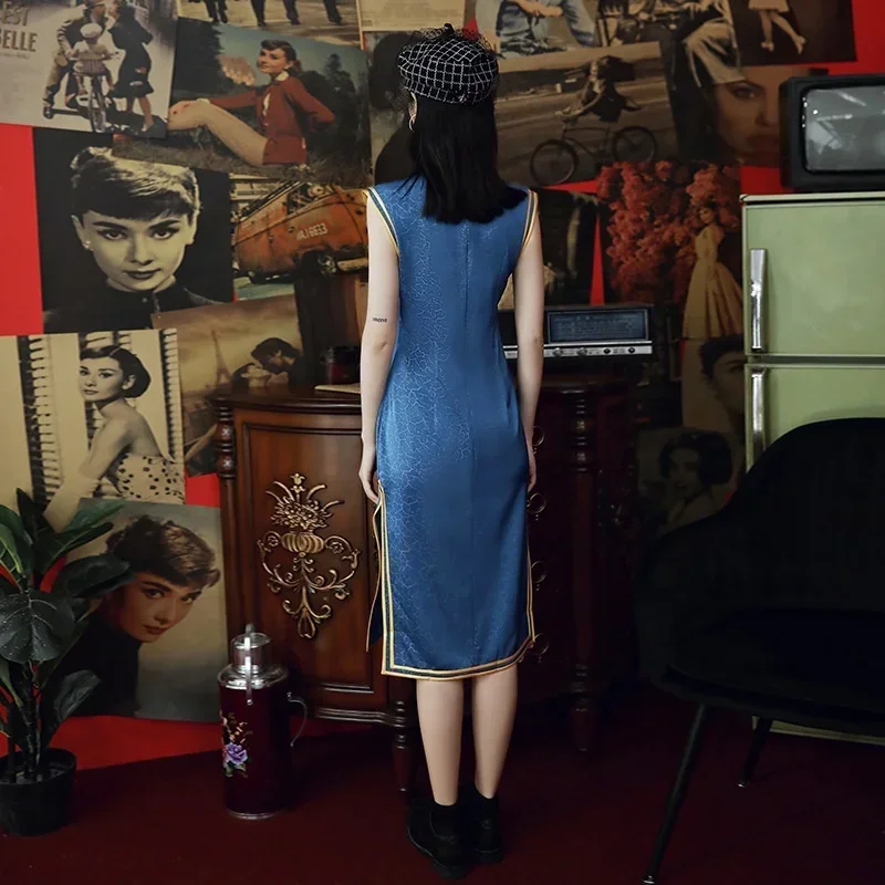 2024 традиционный костюм Cheongsam Shanghai Qi Tang, винтажное восточное современное китайское платье Qipao 102 MN3