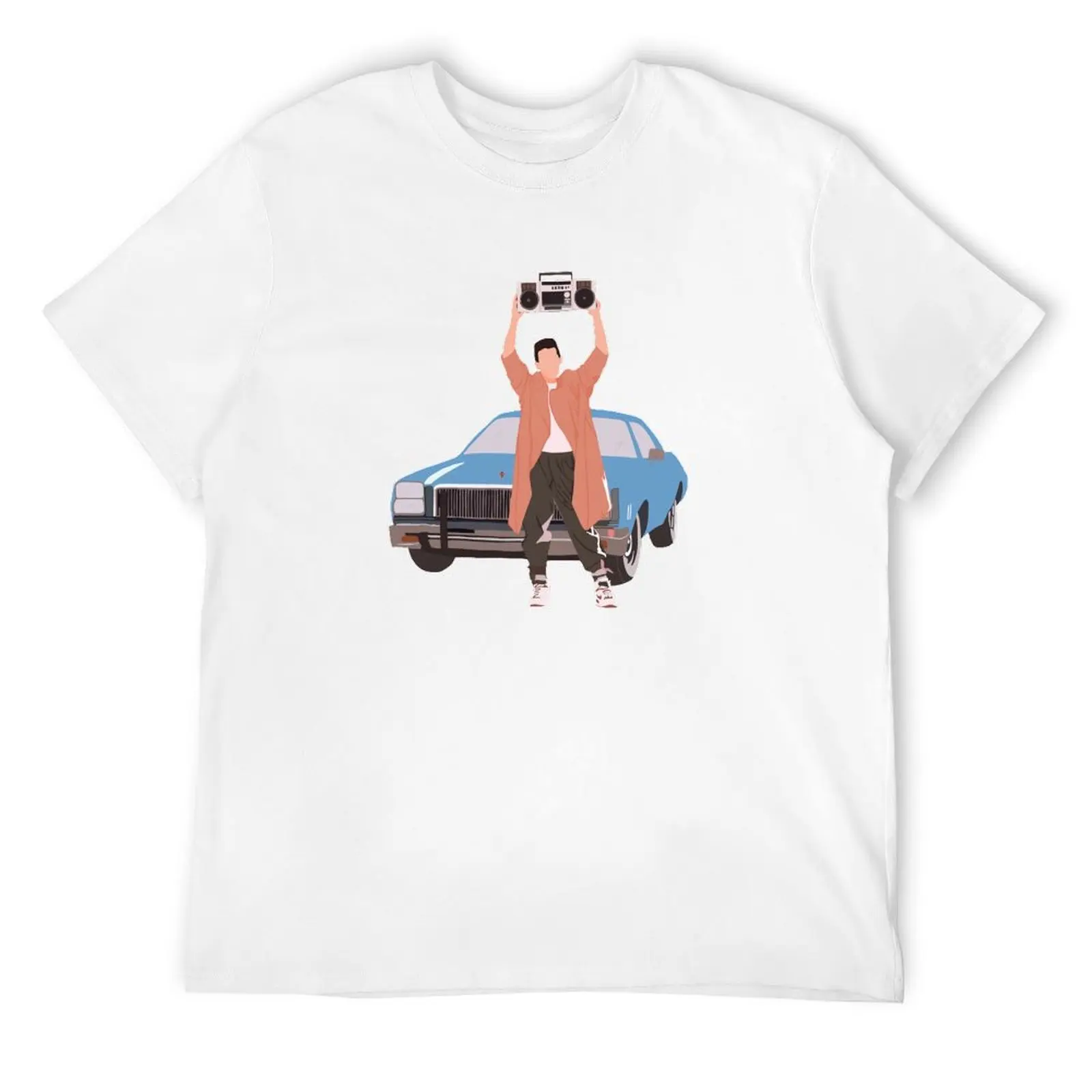 Say anything - Lloyd dobler holding his boom box T-Shirt street wear anime clothes Men's cotton t-shirt