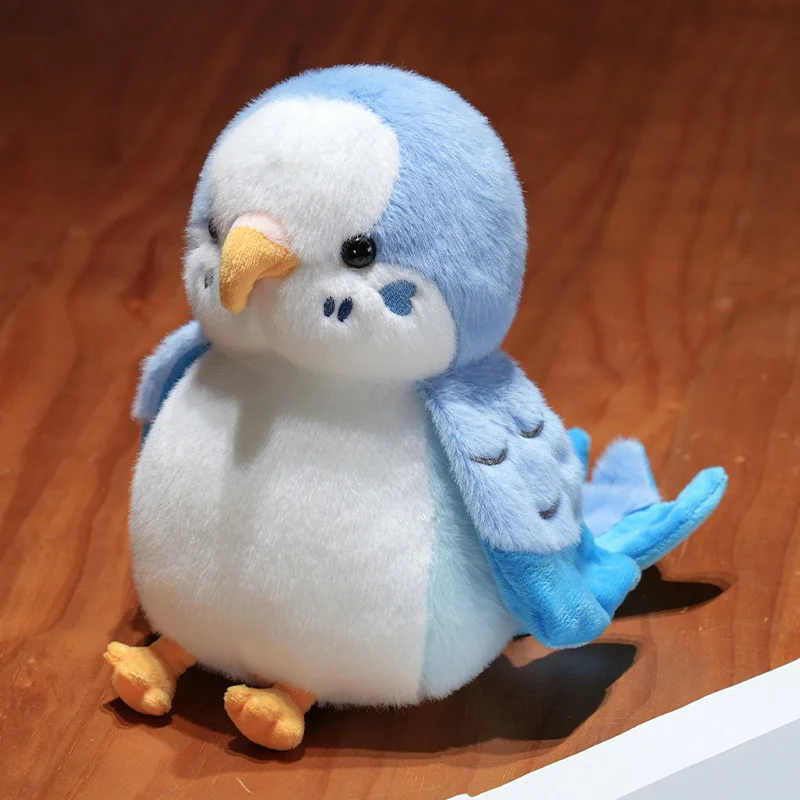 25CM Kawaii Cartoon Simulation Anime Papagei Gefüllte Vogel Tier Plüsch Spielzeug kinder Nette Papagei Handgemachte Puppe Festival Geschenk – Detail 1