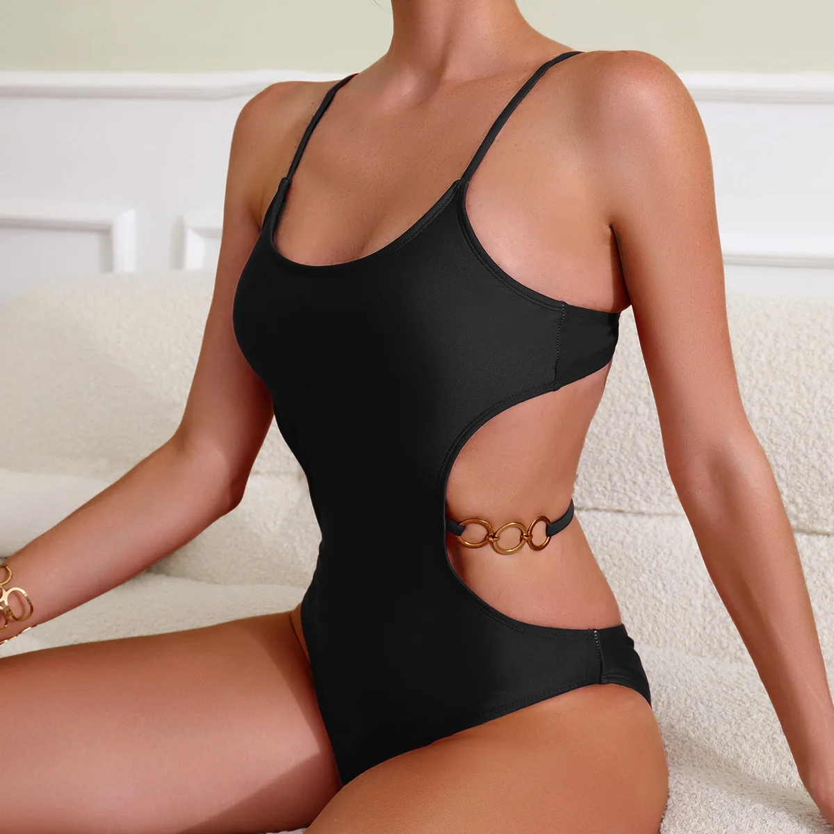 Swimwear Solid Bathing Suit One Piece Swimsuit 2025 New Summer Swimming Costumes for Women Monokini Trikini Swim Wear Bather view 2