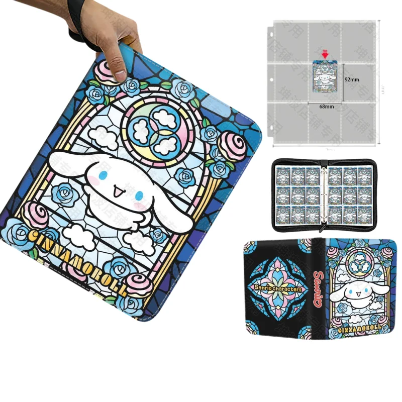 

2026 Альбом-папка для карточек с персонажами аниме: Куроми, Май Мелоди, Синаморолл, Помпомпурин. Коллекционный держатель для карточек и значков. Модный подарок-игрушка.