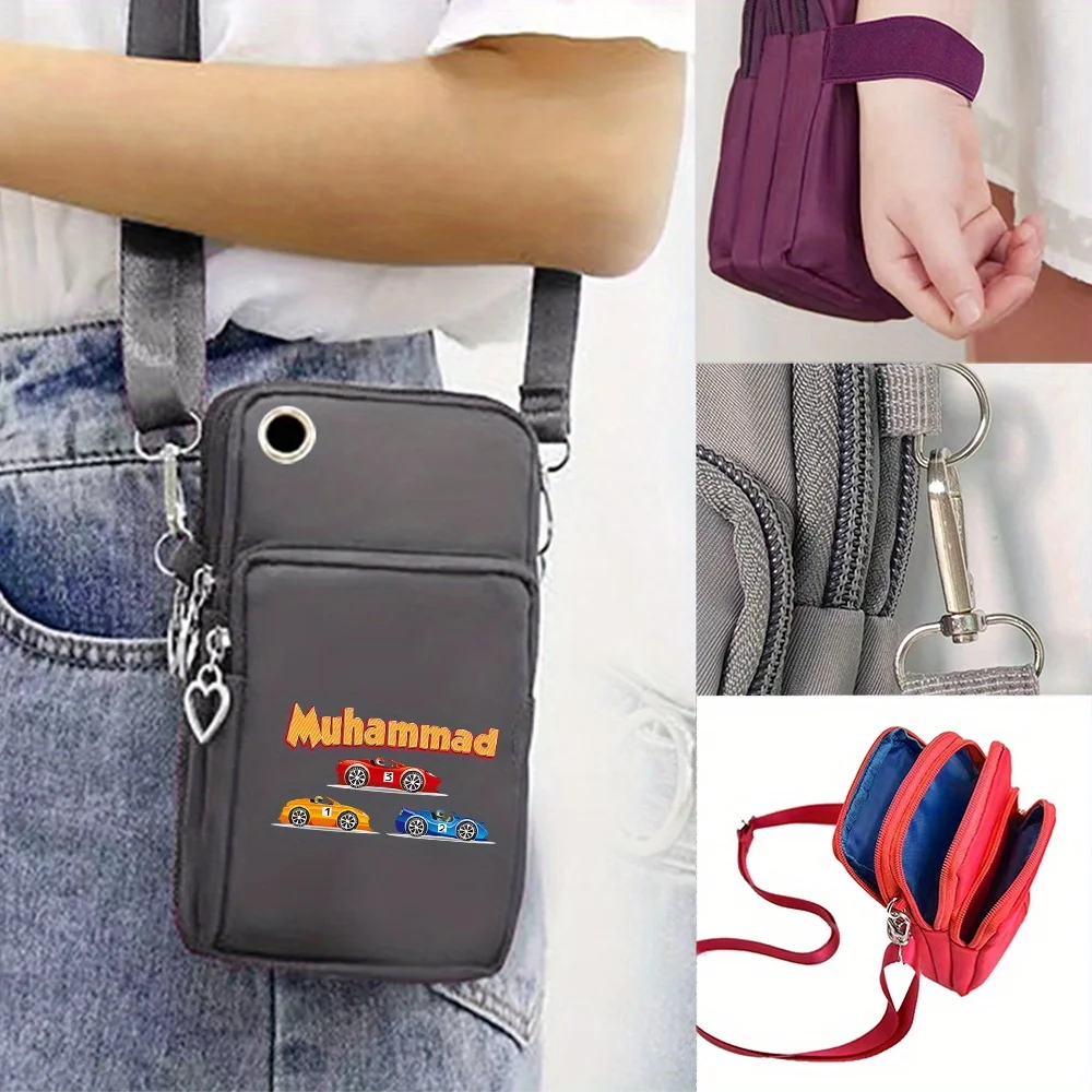 Sac de téléphone portable personnalisé, sac de bras de sport, sangle de bagage, sac à bandoulière, portefeuille mobile