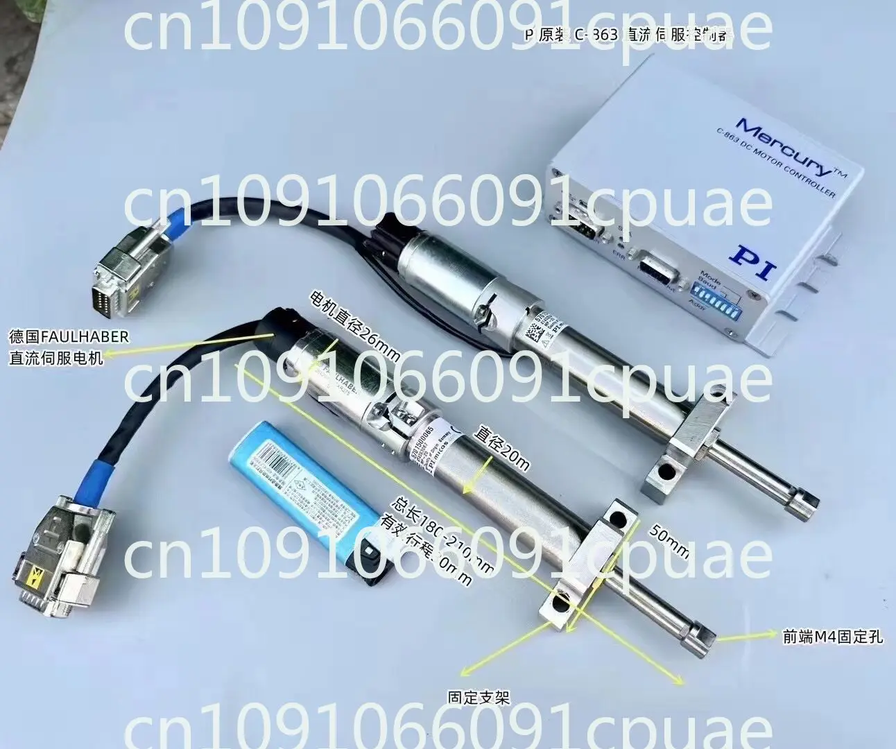 PI MP-20 C-863 High Precision Linear Actuator 0.1μm Resolution 30mm Stroke