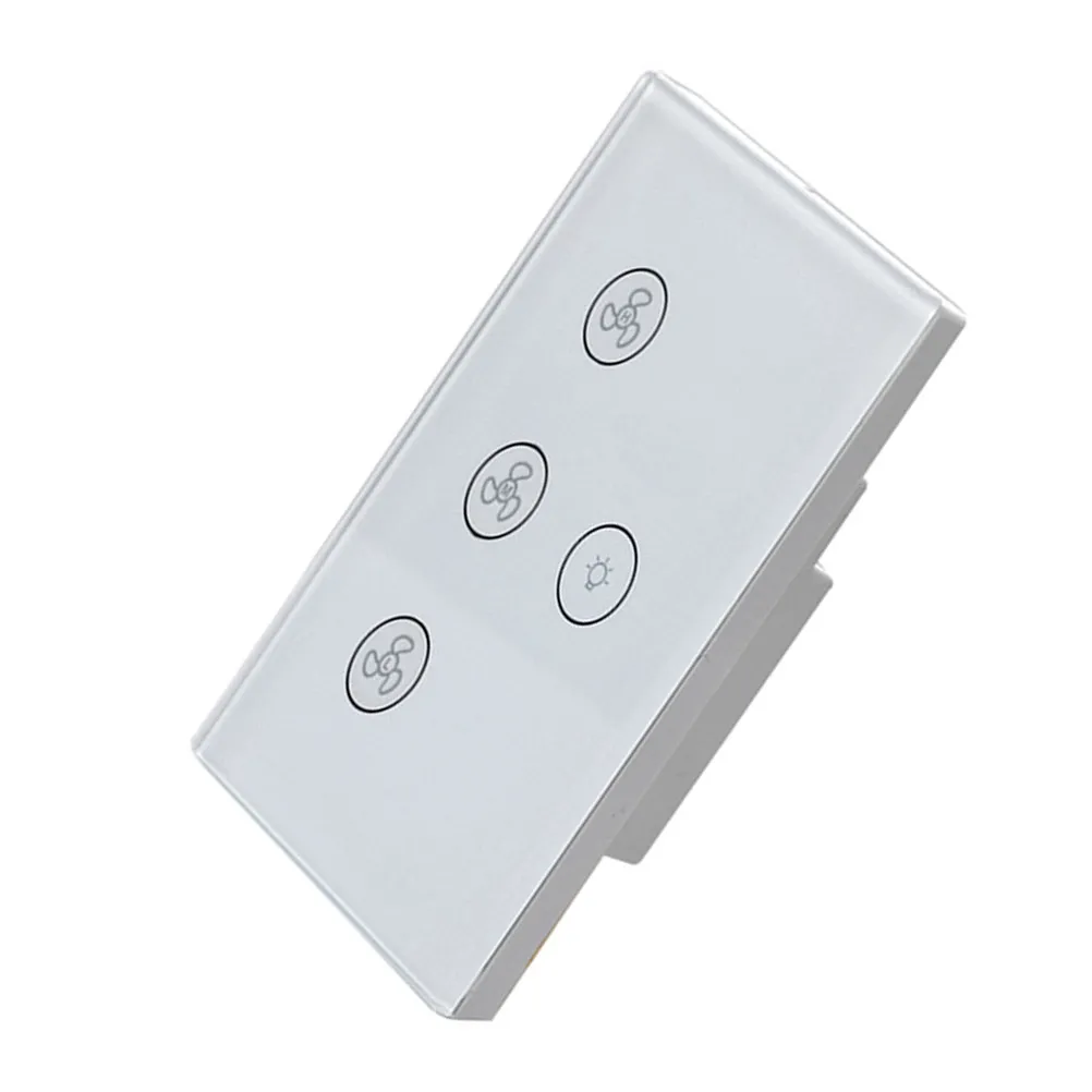 WiFi Enabled Smart Fan Light with Touch Switch Smartphone Control Timer Auto Scheduling Fireproof Material Modern Minimal Decor