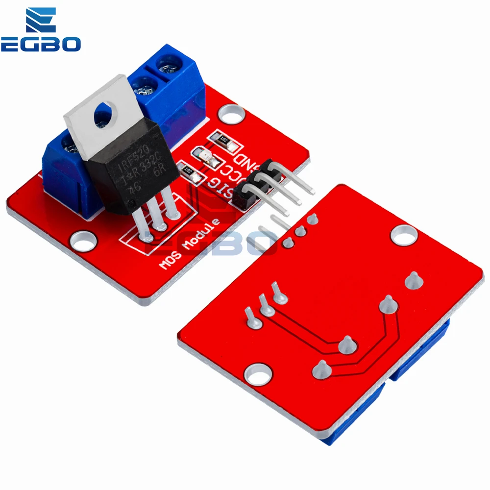 1 قطعة 10 قطعة EGBO 0-24 فولت أعلى Mosfet زر IRF520 MOS نموذج مشغل لاردوينو MCU ARM التوت بي