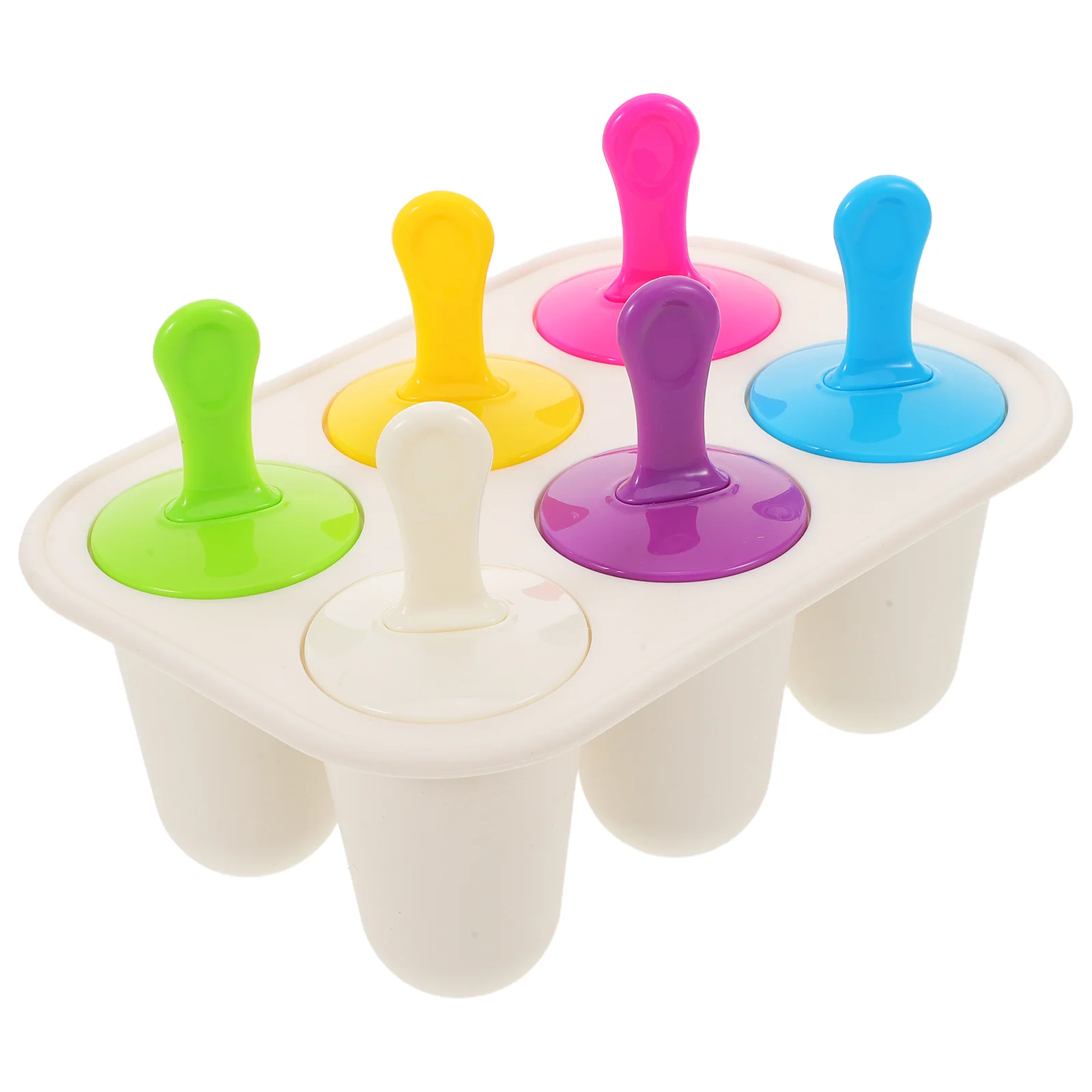 

1Set Ice Pop Moulds Silicone 6-Cavity Nonstick Homemade Popsicle Mold Vertical Ice Tray for Freeze Pop Holders Cake Popsicle