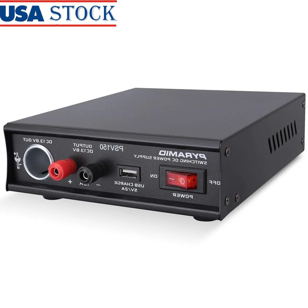 

Universal Compact Bench Power Supply 12Amp Variable Linear Regulated AC to DC Converter with USB Screw Terminals Short Circuit