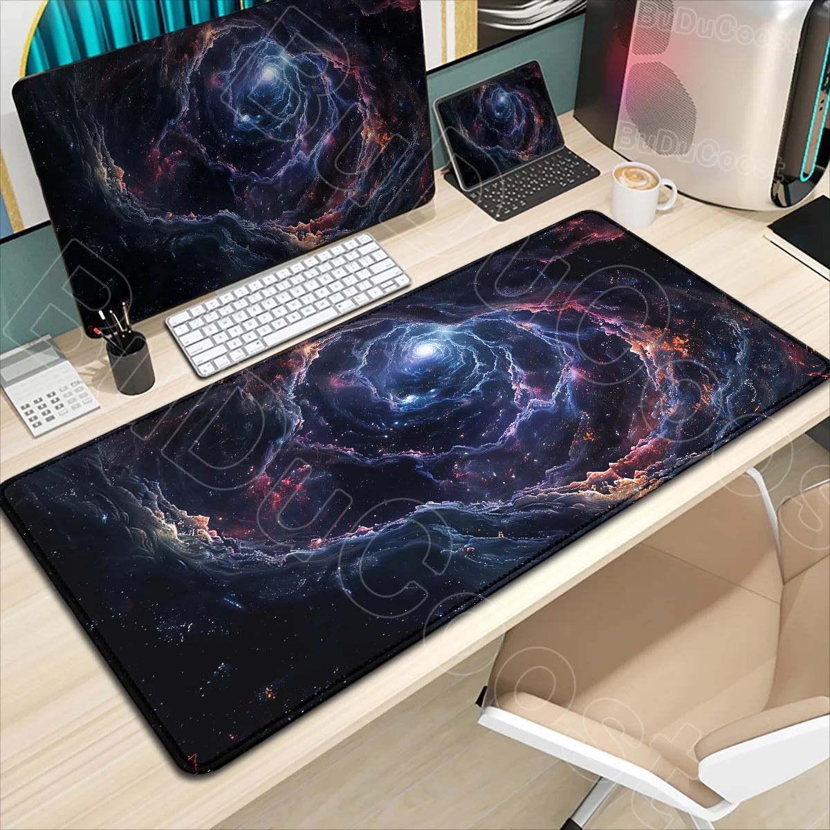 

Starry Galaxy Mouse Pad HD Printing Large Computer Office Game Table Mats Rubber Anti-slip Gamer Keyboard Mousepad Long Desk Mat