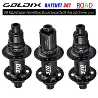 GOLDIX-trinquete de cubo de bicicleta de grava, rodamiento de sello de cubo 36T, bloqueo central, freno de disco j-bend para Shimano HG SRAM XDR, R370, 28H, 32H