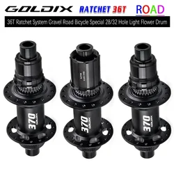 GOLDIX R370 28H 32H Road Gravel Bike Hub Ratchet 36T Hub Seal Bearing Center Lock Disc Brake J-bend for Shimano HG SRAM XDR