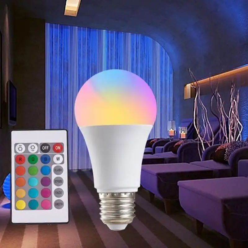 RGB Bulb Dimmable LED Bulbs 5W Color Changing LED Bulb Smart RGB Dimmable Light Bulbs With Remote Control For Bar Wedding