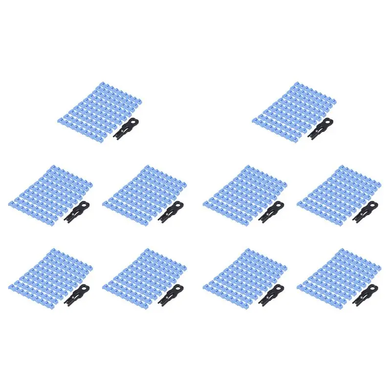 DT19-1000 Pcs Blue RJ45 Port Ethernet LAN Hub Anti Dust Cover Plug Cap Blockout Protector With Proprietary Lock And Key