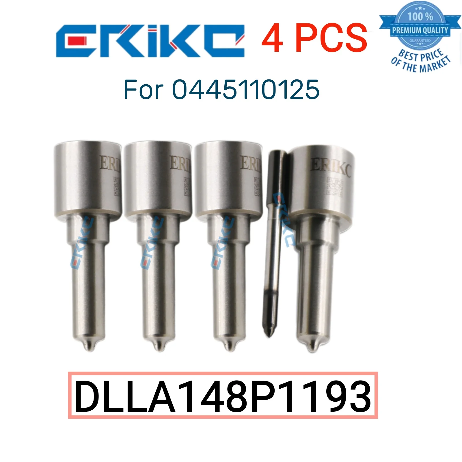 

4 PCS DLLA148P1193 Fuel Injector Nozzle 0 433 171 752 DLLA 148 P 1193 Diesel Fuel Nozzle DLLA 148P1193 for 0445110125