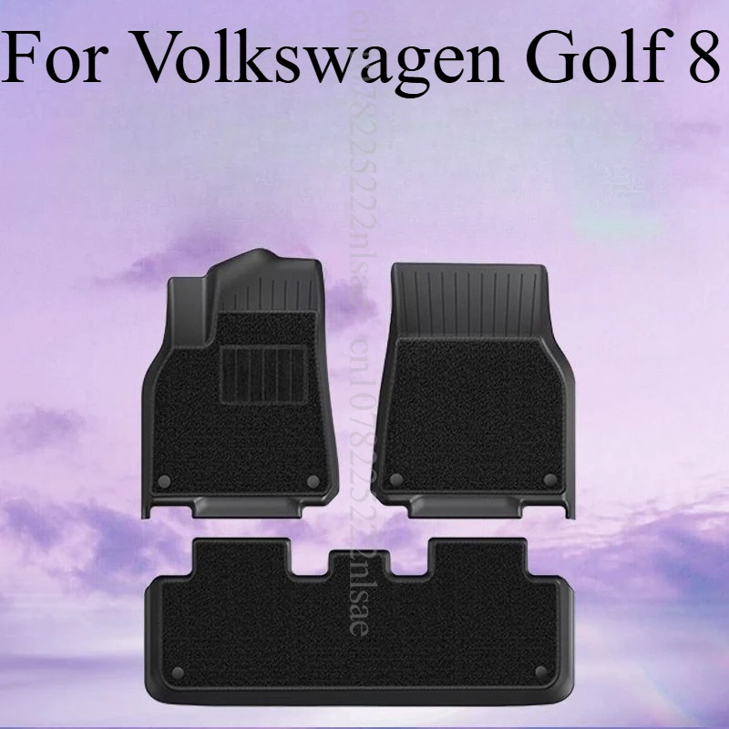 

For Volkswagen Golf 8 Car Floor Mats Premium Rubber All Weather Protection Anti Slip Waterproof Durable Easy Clean