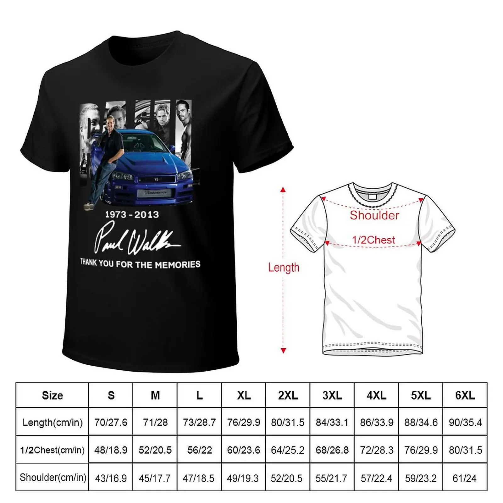 Páúl Wálkér Thank You For The Memories T-Shirt Festive Simple T-Shirt