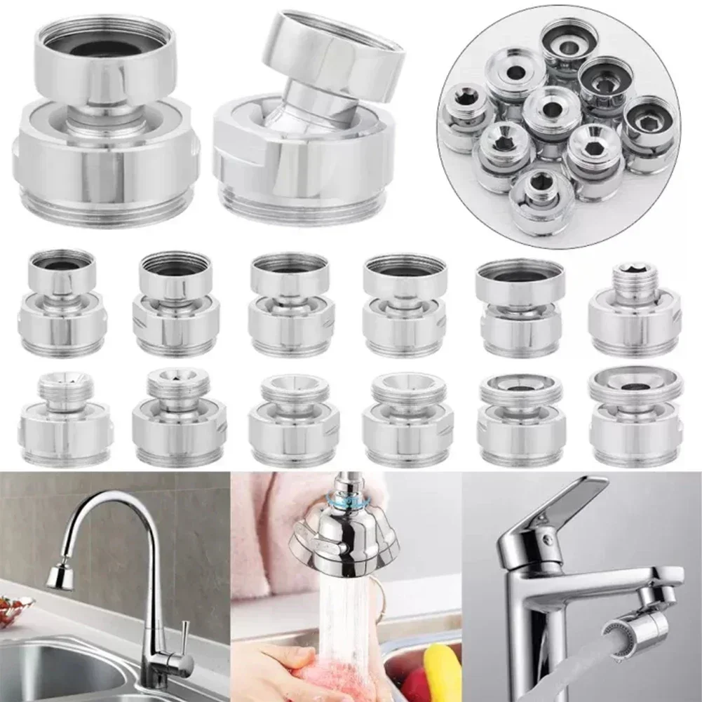 

360 Degree Adjustable Faucet Connector New Bubble Aerator Adapter For Kitchen Bathroom Male 12/14/16/18/20/22/24mm To Male 22mm
