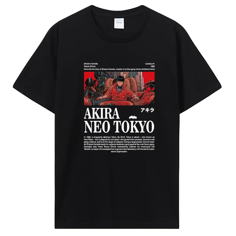 Akira Anime Graphic T Shirt Japan Vintage Manga Tops Women Men Harajuku Fashion Cotton Tshirt Summer Streetwear Casual Tops Tee