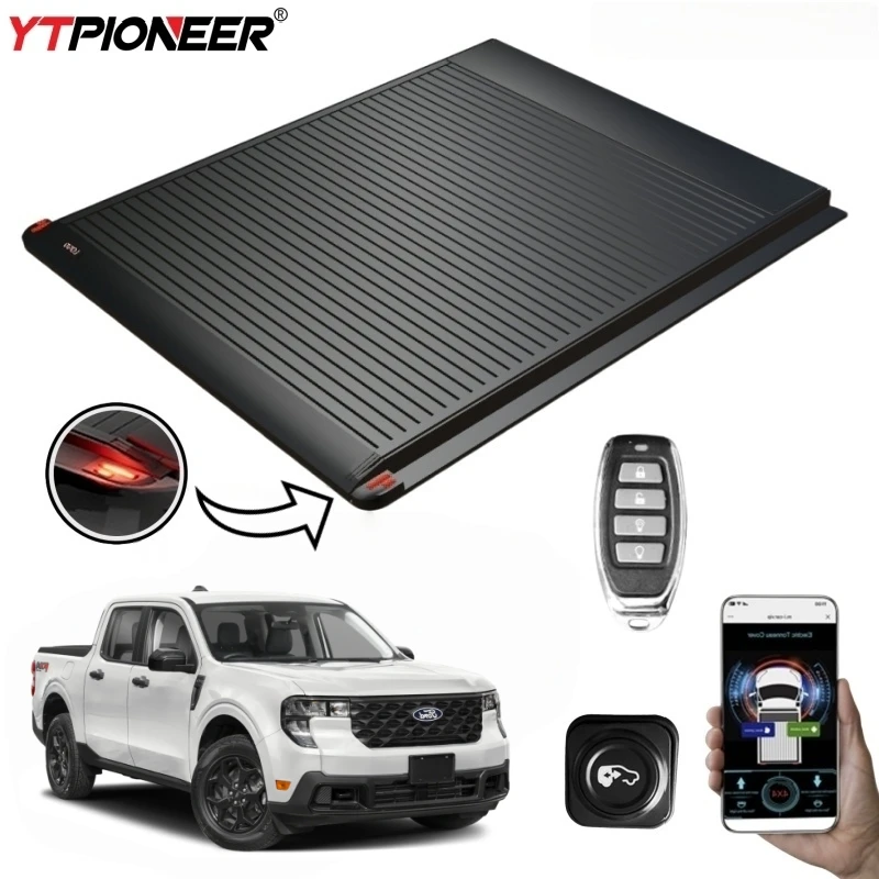 

Алюминиевая крышка рольставней Ford Maverick Pickup 2022 2025, жесткая выдвижная откидная задняя крышка для кровати, чехол для грузовика Tonneau