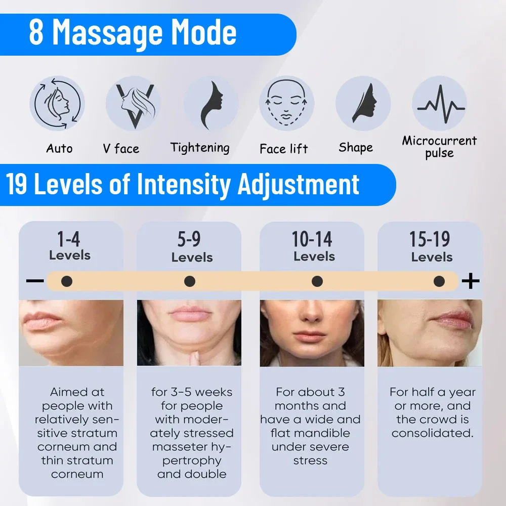 8 modo 29 nível ems massageador de levantamento facial atual estimulador muscular olho rosto anti rugas, máquina de beleza cuidados de aperto da pele
