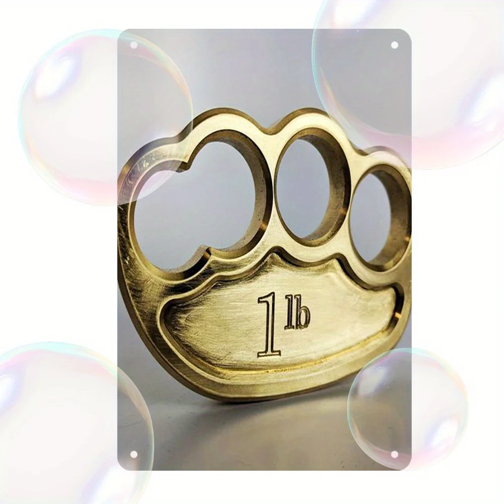 

"8” Golden Finger Tiger 2D Aluminum Metal Sign - Durable Home Decor, Easy to Hang for Coffee Shop, Bar, Bedroom & Parties"