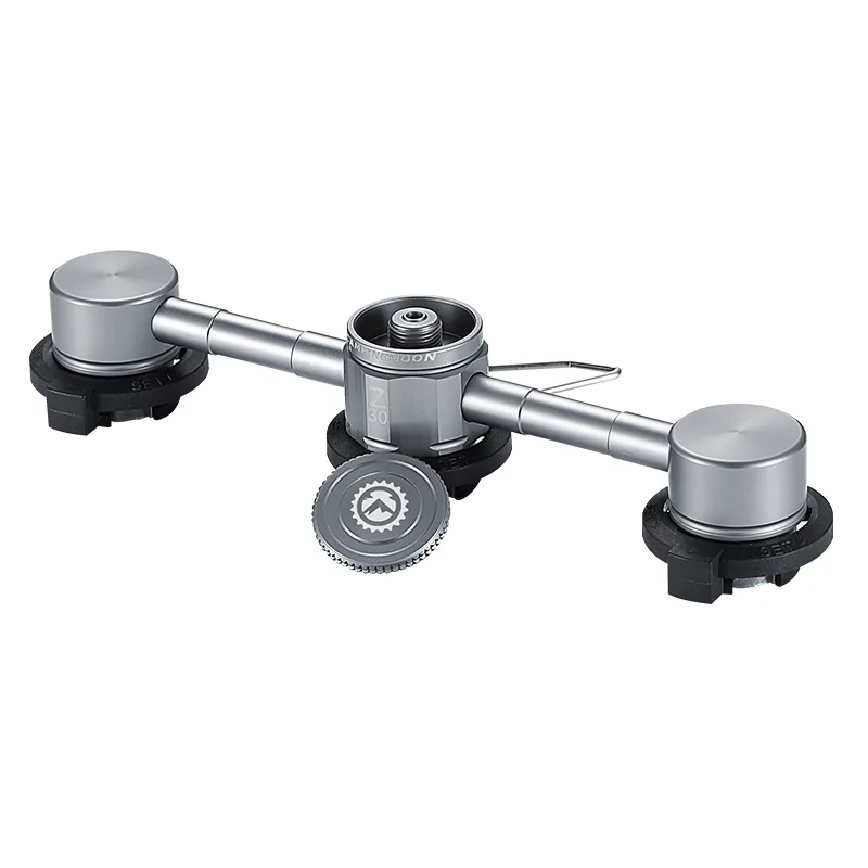 

CAMPINGMOON Camping Gas Stove Accessories, Card Type Fuel Tank, Three Supplies, One Flat Gas Stove Head, Long Gas Adapter