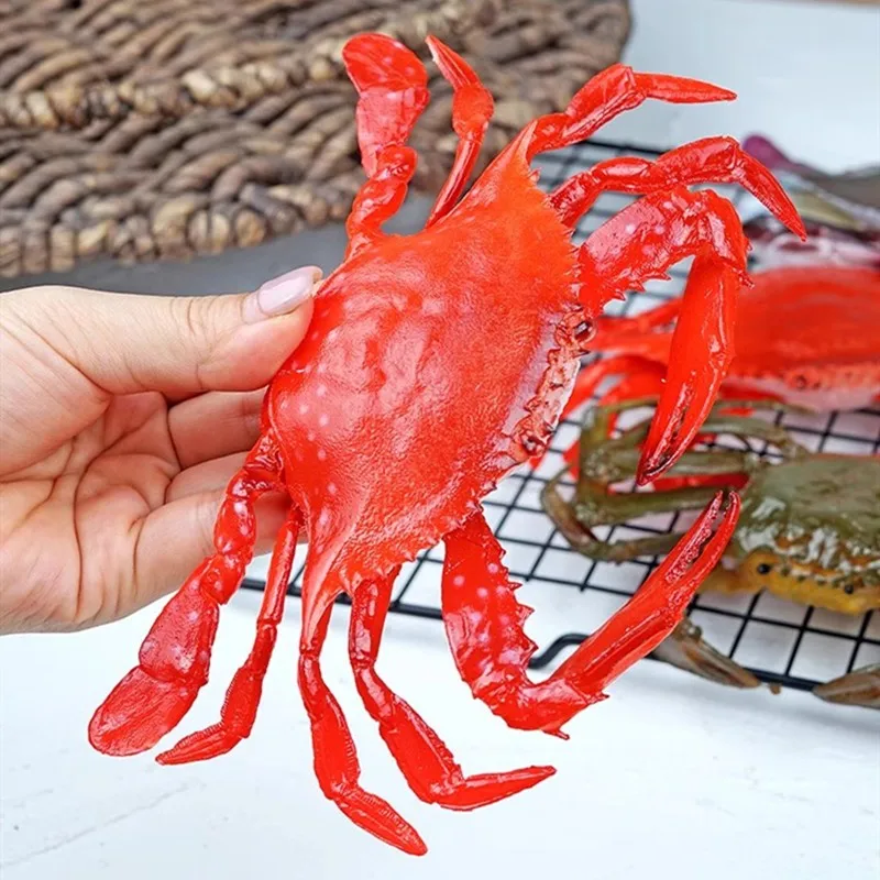 PVC Simulated Hairy Crab Model, Soft Plastic, Swimming Crab Ornaments, Shooting Props, Shrimp, Seafood, Solid