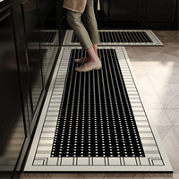Modern Kitchen Carpet Mat Rug Home Decoration Geometric Stripes Circle Chain Pattern Floor Mat for Stove Area Minimalist Design