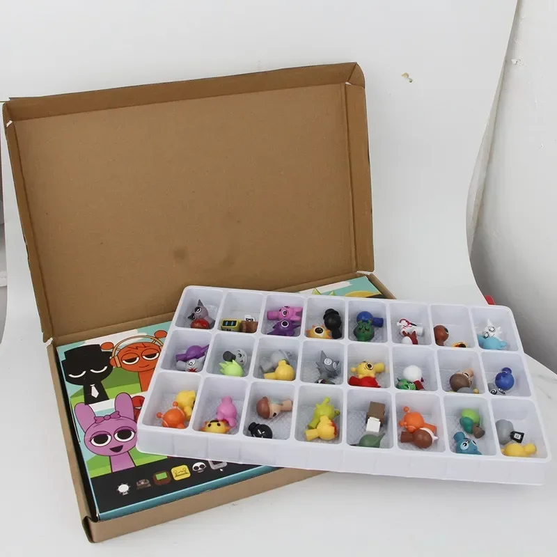 @24pcs/48pcs Sprunki Figures Mode ToysSprunki Incredi box Anime Action Figures Sprunki Game Cartoon Birthday Gift Christmas Gift