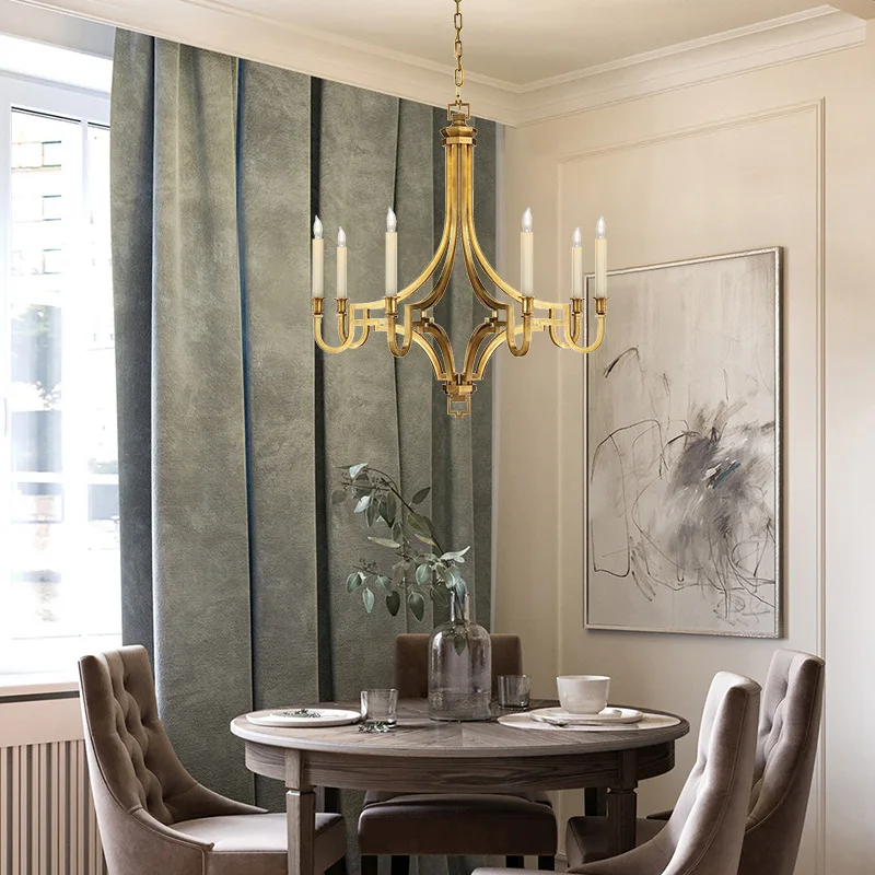 Modern Chandelier Lighting For Living Room Brass Hanging Lamp for Bedroom Contemporary Hanging Light Fixture