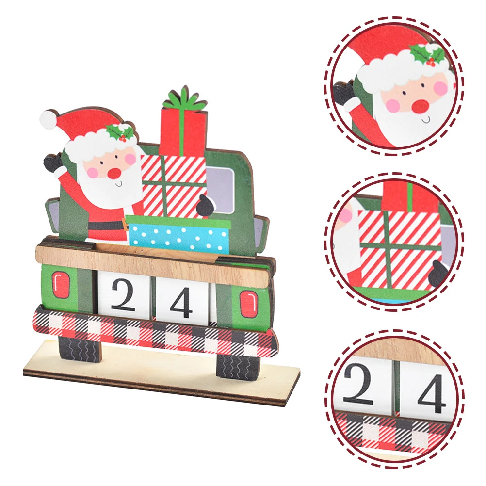 

Wooden Christmas Countdown Calendar Xmas Decor Gift Safe Polished Edges Add Festive Fun Home Bar Hotel