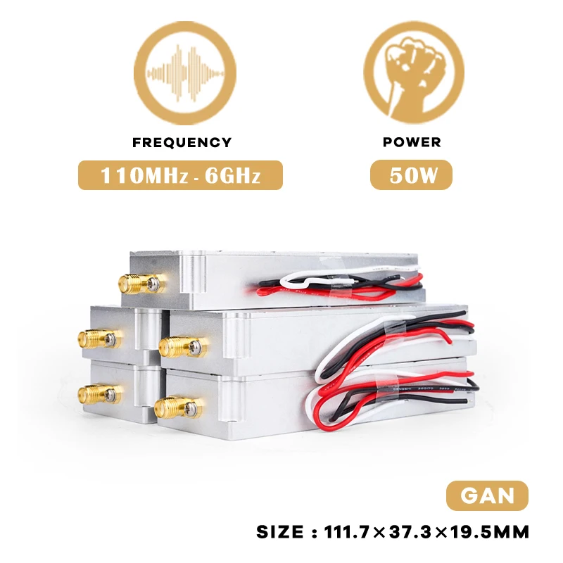 10W-100W With Circulator LORA Module 200-300M 300-400M 410-490M 500-600M 700-1000M 1.2G 2.4G 5.2G 5.8G 6G Power Amplifier Module