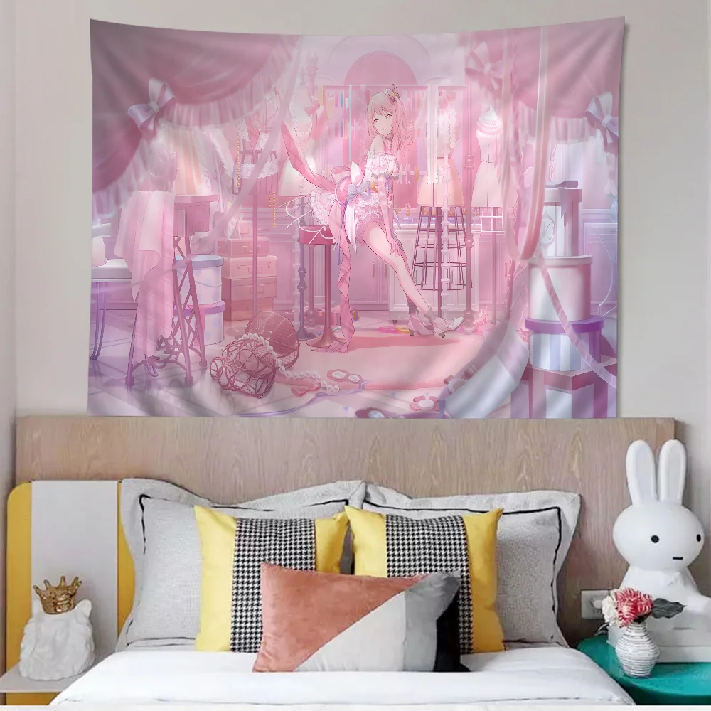 Project Sekai Cartoon Tapestry for Living Room Home Dorm Decor INS Home Decor