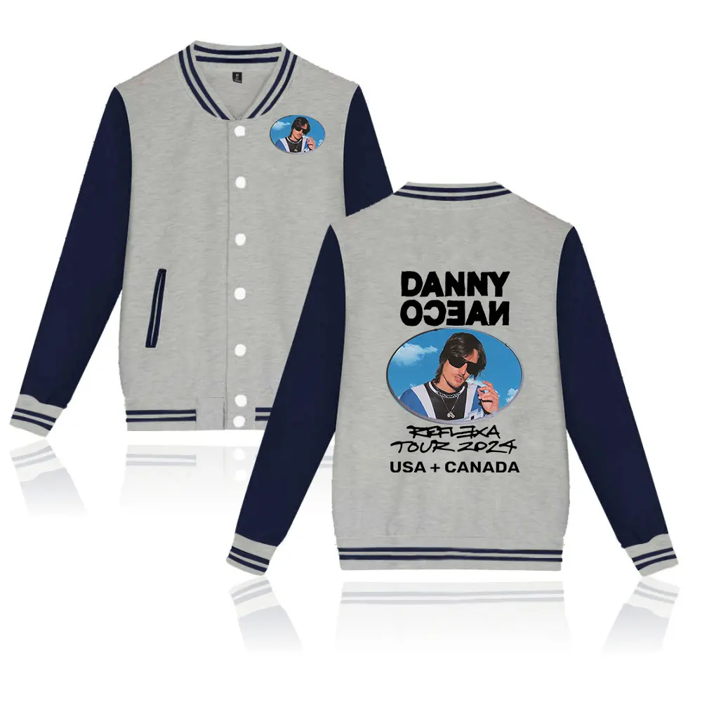 Danny Ocean Reflexa Tour 2024 Women Men Long Sleeved Baseball Jacket Trend Casual Baseball Uniform