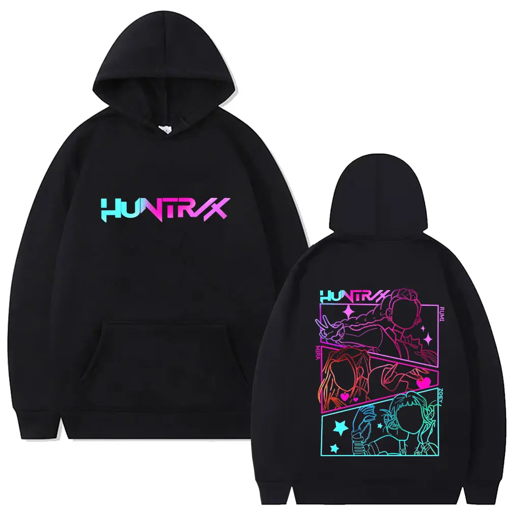 

Movie KPop Demon Hunters Graphic Hoodie Kawaii Rumi Mira Zoey Print Pullover Men's Women's Fashion Vintage Oversized Streetwear