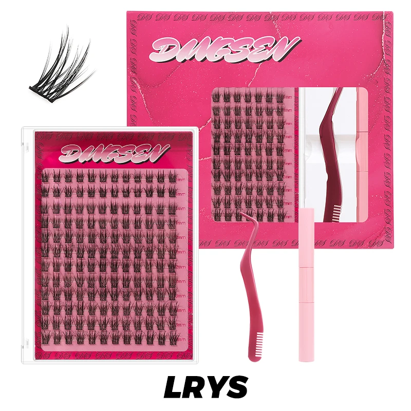DINGSEN Wimpernverlängerungsset, DIY Make-up, Wimpern, individuelles Wimpern-Set, Bindung und Dichtungsset, Cluster-Wimpernverlängerung, Schönheitswerkzeuge – Detail 21
