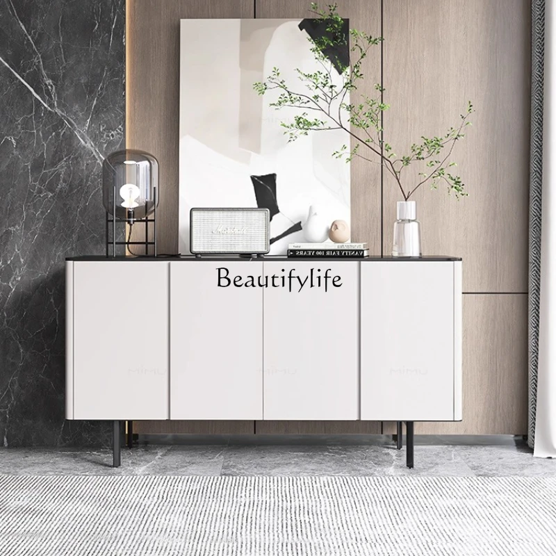 

Italian light luxury style entry door decoration shoe change cabinet modern simple foyer storage cabinet