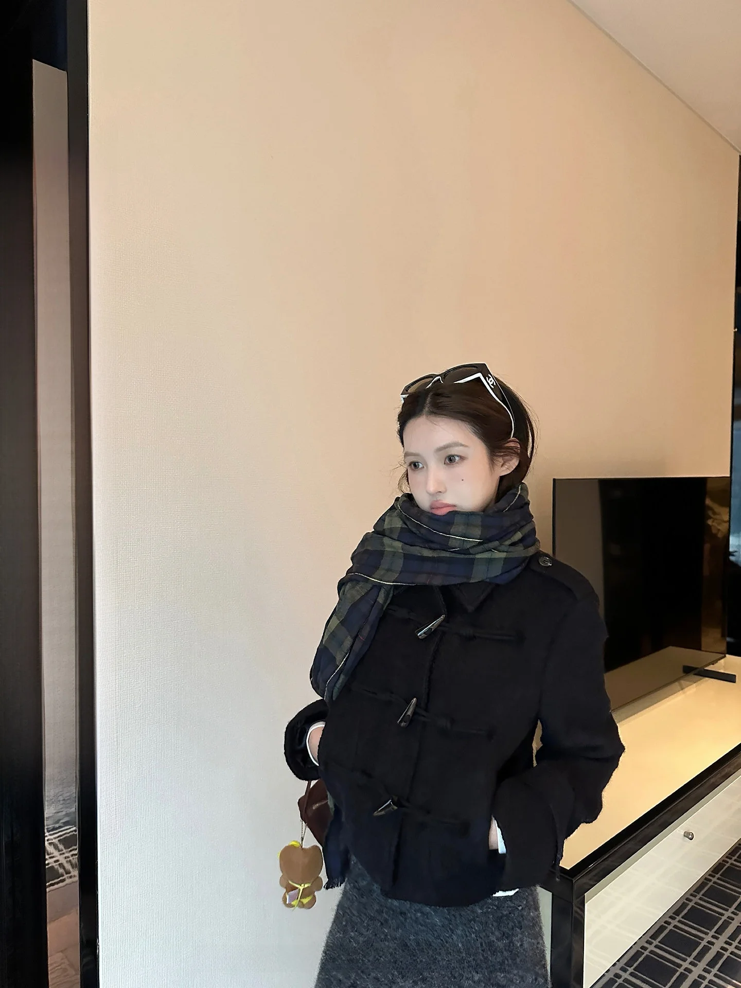 

Женское свободное хлопковое пальто Ningi: новая зимняя коллекция в корейском стиле, премиум-класс, теплое, с пуговицами из рога, длинный рукав, стандартный крой.