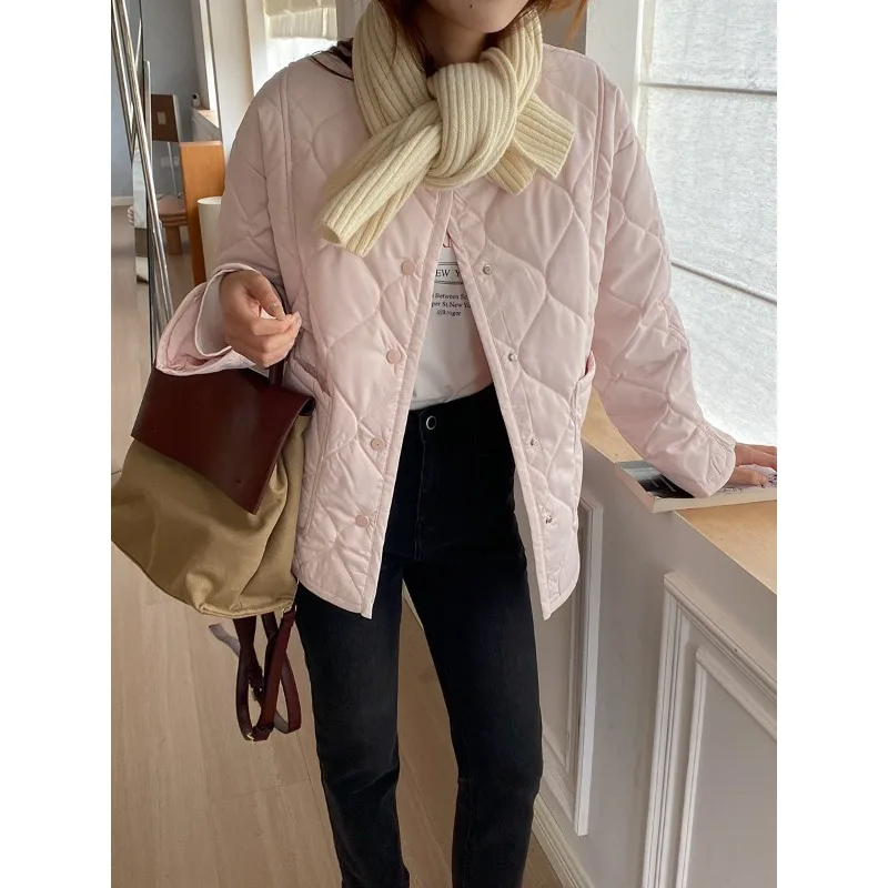 

Легкая хлопковая куртка с ромбическим швом удобного дизайна