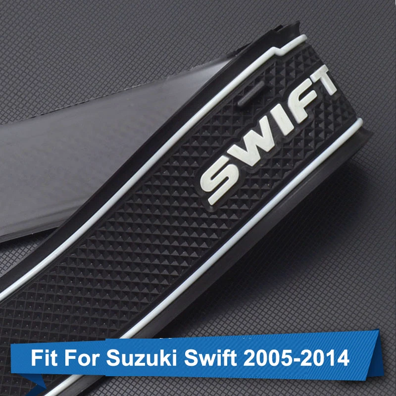 Fit For Suzuki Swift 2005-2014 Anti-Slip Car Door Groove Mat Latex Non-Slip Mats Interior Cup Pad Noctilucent Car Styling 10pcs