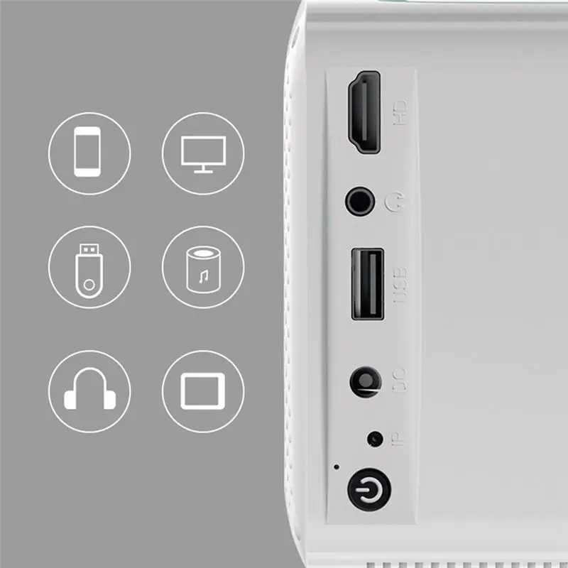 Q2 Mini Projector For Kids 800*480 Resolution, Portable Home Theater Beamer Ideal Christmas And Birthday Gift EU Plug-A32R