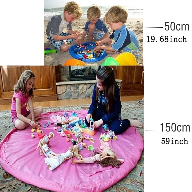 Large Drawstring Quick Storage Bag for Children\'s Toys Home Outdoor Storage Mat Waterproof Storage Bag