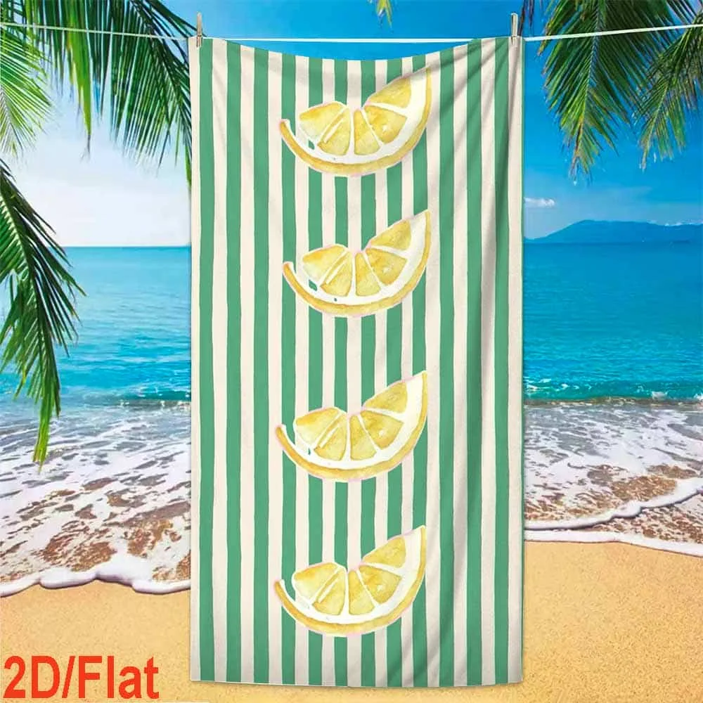 La Dolce Vita Italian Quote Wavy Border Beach Towel Soft Quick Dry Towel For European Style Beach Pool Decor