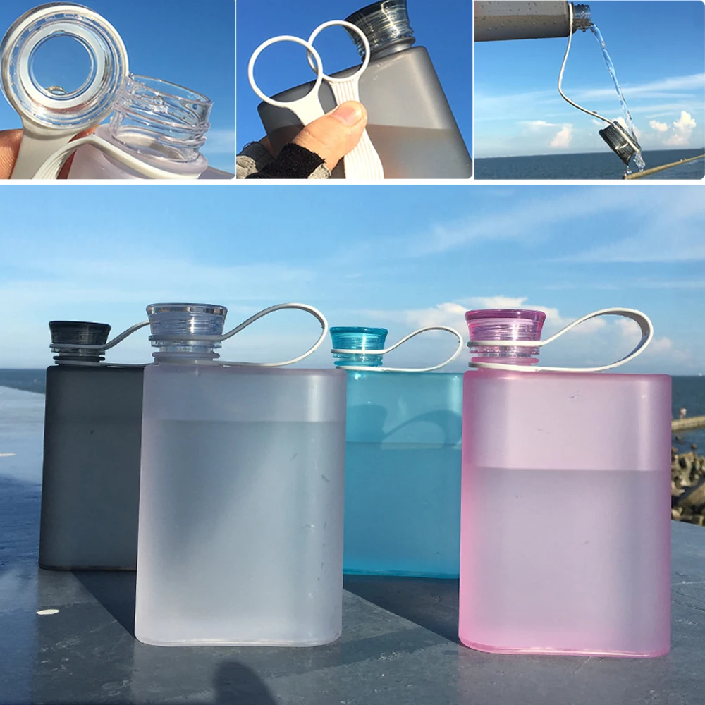 A5 Paper Cup Botlte Flat Water Bottle Food Grade AS Free Clear Book Portable Paper Pad Water Bottle Flat Drinks Kettle Bottle