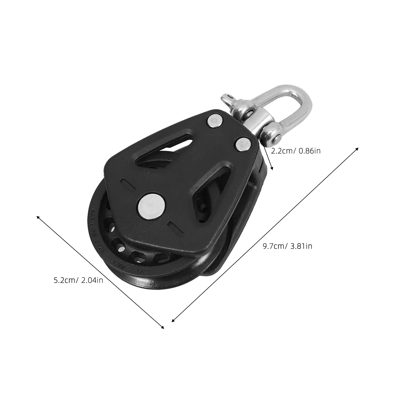 2 個ダブルプーリーブロックナイロンステンレス鋼ベアリングマリンヨット重量ケーブルジム機器マリンプーリーブロック