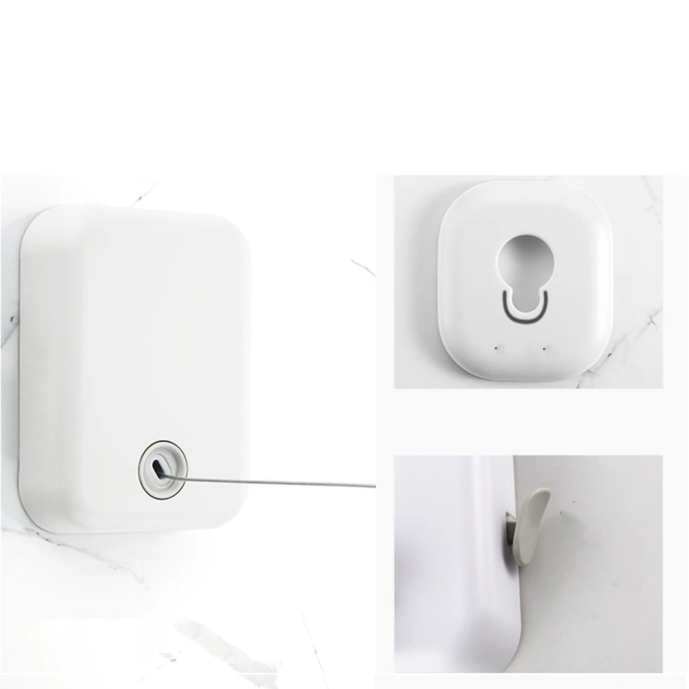 

Retractable Wire Rope 4.3M Heavy Duty 25kg Slow Retract Lock Buckle Clothes Hanging String for Indoor Outdoor Bathroom