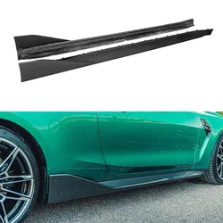 Per BMW M3 G80 M4 G82 Genuino Fibra di Carbonio Secco MP Minigonne Laterali Auto Surround Spoiler Gonna Body Kit Trim Decorazione Accessori